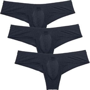 ملابس داخلية بيكيني للرجال من الحرير الجليدي الصغير، ملابس داخلية مخططة صلبة، ملابس داخلية محببة رفيعة للغاية، تغطية نصف الورك in Kuwait