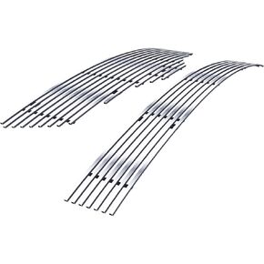 HD Ridez Premium Stainless Steel Black 8x6 Horizontal Billet Front Grille Grill Insert Combo Compatible with Nissan Altima 2007 2008 2009 Sedan Main Upper Lower Bumper HDR-GRNC2234J in Saudi Arabia