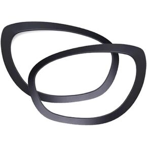 2PCS Car Eyebrow Head Light Taillight Frame Rear Lamp Ring Cases Housing Compatible Compatible for Mini Cooper S JCW F60 Countryman(Black Rear (2pcs)) in Saudi Arabia