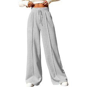 Womens Wide Leg Sweatpants High Waisted Drawstring Sweatpant Baggy Pants with Pockets Athletic Joggers in Kuwait