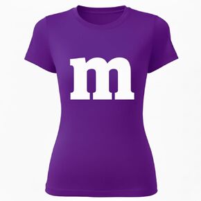 Coume Letter M Halloween Costume T-Shirt with Iron on Letter DIY Funny Team Group Costume for Women Halloween Cosplay in Kuwait