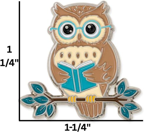 PinMart's Smart Owl Enamel Pin - Cute Backpack Decorations, Lapel & Hat Pins, Perfect for Bags, Jackets, Backpacks, or Everyday Wear - Stylish Accessories for Clothes and Gear in Saudi Arabia