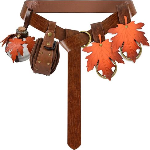 Renaissance Belt Medieval Pouch Belts Purse Leather Drawstring Pouch Potion Bottles Skirt Hikes Costume Women Accessories in Saudi Arabia