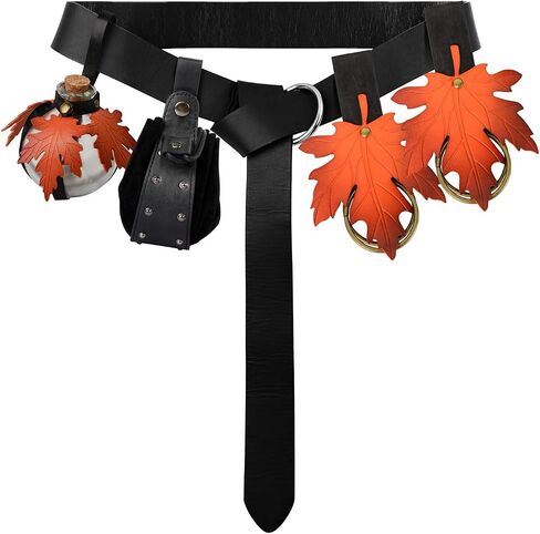Renaissance Belt Medieval Pouch Belts Purse Leather Drawstring Pouch Potion Bottles Skirt Hikes Costume Women Accessories in Saudi Arabia
