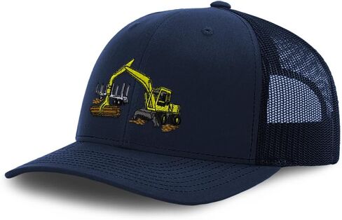 Custom Mesh Cap Hat Embroidered Logging Excavator Construction Embroidery Trucker Hats for Men & Women in Saudi Arabia