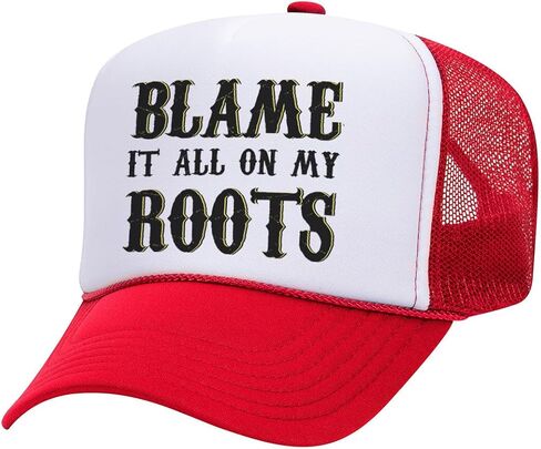 إلقاء اللوم على كل شيء على قبعة My Roots Foam Trucker، قبعة خلفية شبكية قابلة للتعديل in Saudi Arabia