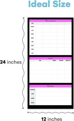 ملصق تقويم التمرينات الجافة - تقويم اللياقة البدنية، مخطط التمرين، قائمة المهام، قسم ملاحظات مخطط اللياقة البدنية لتتبع التمرينات وصالة الألعاب الرياضية المنزلية in Kuwait