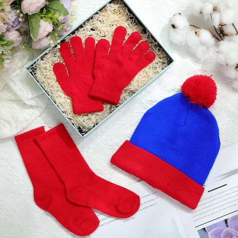 Shinymoon Halloween Character Cosplay Knit Pom Beanie Hat Glove Socks Halloween Headdress for Men Women Costume Accessories in Saudi Arabia