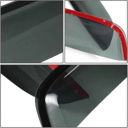 حاجب النافذة الخارجي المثبت بشريط متوافق مع 1988-1991 Honda Civic 3DR Hatchback Window Deflectors Rain Guards Vent عاكس الدخان الداكن، قطعتان in Saudi Arabia