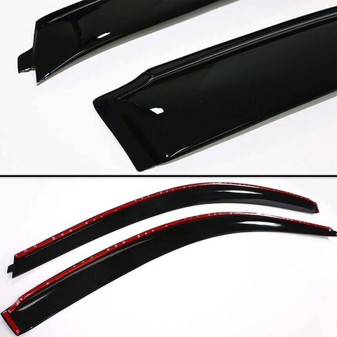 حاجب النافذة الخارجي المثبت بشريط متوافق مع 1988-1991 Honda Civic 3DR Hatchback Window Deflectors Rain Guards Vent عاكس الدخان الداكن، قطعتان in Saudi Arabia