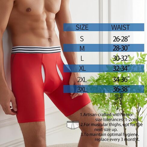 Men's Boxer Briefs - Moisture Wicking & No Ride Up, Ultra Soft Breathable Underwear,Athletic,3 Pack in Saudi Arabia