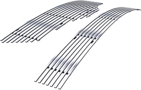 HD Ridez Premium Stainless Steel Black 8x6 Horizontal Billet Front Grille Grill Insert Combo Compatible with Nissan Altima 2007 2008 2009 Sedan Main Upper Lower Bumper HDR-GRNC2234J in Saudi Arabia