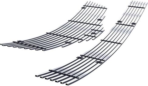 HD Ridez Premium Stainless Steel Black 8x6 Horizontal Billet Front Grille Grill Insert Combo Compatible with Nissan Altima 2007 2008 2009 Sedan Main Upper Lower Bumper HDR-GRNC2234J in Saudi Arabia