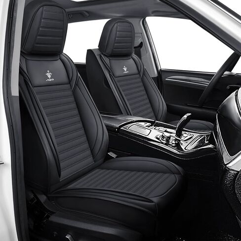 Car Seat Cover for Nissan Xterra 2000-2015 Full Coverage Nappa Leather Car Seat Protector, Fashion Anti-Slip Waterproof Breathable Easy to Install, Auto Interior Accessories(Full Set,Black&Black) in Saudi Arabia