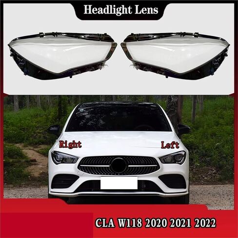 Compatible For Benz CLA W118 2020 2021 2022 Headlight Shell Lampshade Headlamp Cover Lamp Transparent(Right Side) in Saudi Arabia