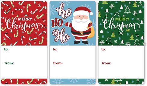 Reindeer Christmas Gift Tags for Kids, Peel and Stick Christmas Gift Tags, Silver Gift Tags for Kids - 75 Count in Saudi Arabia