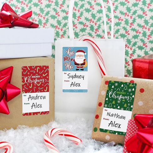 Reindeer Christmas Gift Tags for Kids, Peel and Stick Christmas Gift Tags, Silver Gift Tags for Kids - 75 Count in Saudi Arabia