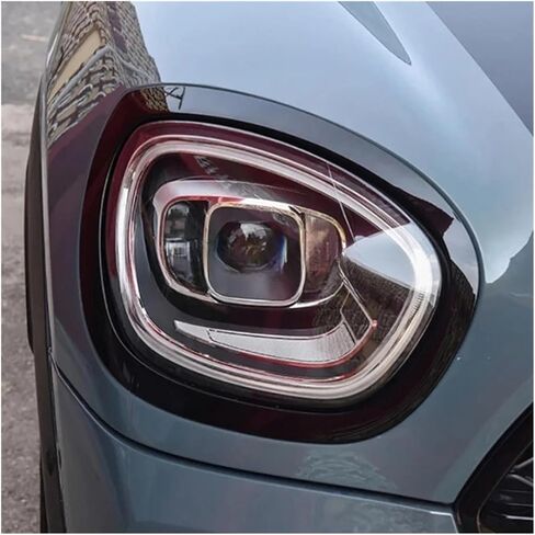 قطعتان من غطاء الضوء الخلفي لرأس حواجب السيارة وإطار خلفي للمصباح الخلفي متوافق مع Mini Cooper S JCW F60 Countryman (خلفي أسود (قطعتان)) in Saudi Arabia