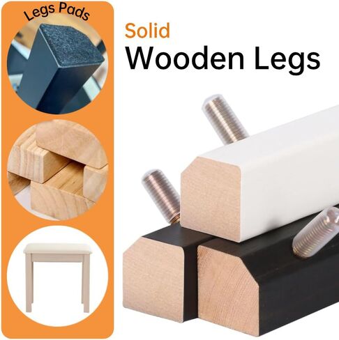 مقعد بيانو بارتفاع قابل للتعديل/مقعد بيانو مزود بوحدة تخزين، مصنوع من الخشب الصلب مع طلاء لامع، ووسادة سميكة in Kuwait