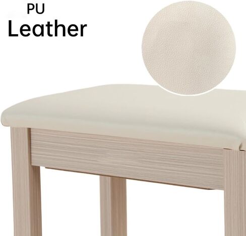 مقعد بيانو بارتفاع قابل للتعديل/مقعد بيانو مزود بوحدة تخزين، مصنوع من الخشب الصلب مع طلاء لامع، ووسادة سميكة in Kuwait