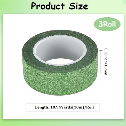 GORGECRAFT 3 Rolls 16.4 Yard x 0.6 Inch Glitter Adhesive Tape Foil Masking Tapes Gold Washi Paper Stick for DIY Scrapbook Decorative Adhesive Tapes Craft and Gifts in Saudi Arabia