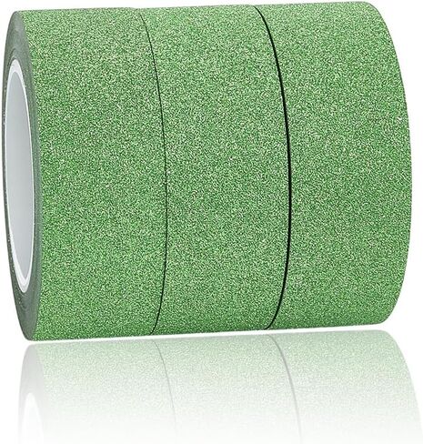 GORGECRAFT 3 Rolls 16.4 Yard x 0.6 Inch Glitter Adhesive Tape Foil Masking Tapes Gold Washi Paper Stick for DIY Scrapbook Decorative Adhesive Tapes Craft and Gifts in Saudi Arabia