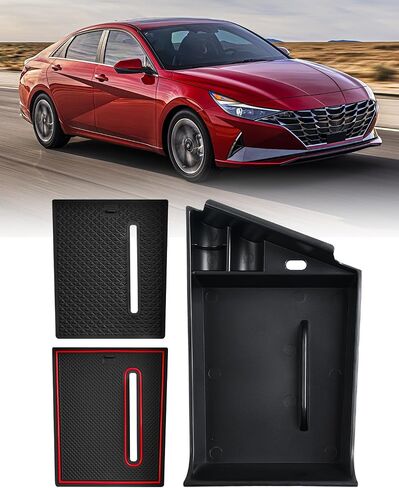 منظم وحدة التحكم المركزية من FIILINES متوافق مع علبة وحدة التحكم Toyota Camry 2025 وصندوق تخزين مسند الذراع الثانوي وملحقات حاوية ABS مع حصائر زرقاء وحصائر سوداء in Kuwait