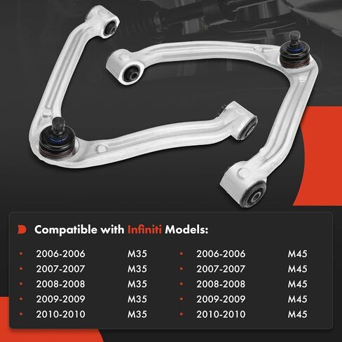 A-Premium 2 x Front Upper Control Arm, with Ball Joint & Bushing, Compatible with Infiniti M45 2006-2010, M35 2006-2010 in Saudi Arabia