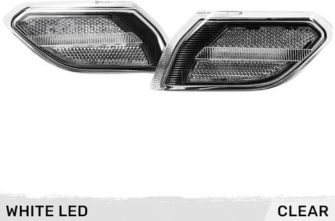 RECON - Fits 18-25 Jeep Wrangler JL & Gladiator Front Fender Ultra Bright Side Marker LED Lights (WHITE LED, CLEAR LENS) in Saudi Arabia