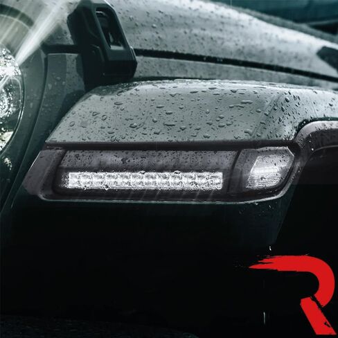 RECON - Fits 18-25 Jeep Wrangler JL & Gladiator Front Fender Ultra Bright Side Marker LED Lights (WHITE LED, CLEAR LENS) in Saudi Arabia