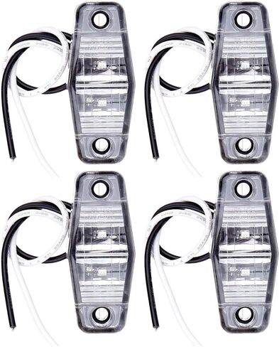 cciyu 4x 2.5 2 LED واضح لين الضوء الأحمر شاحنة مقطورة ضوء الجانب الحاجز ماركر أضواء البيضاوي الأحمر الجانب الحاجز ماركر أضواء مقاوم للماء سطح مختوم شنت لأضواء تحديد التخليص LED الصغيرة in Saudi Arabia