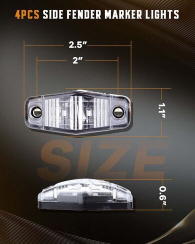 cciyu 4x 2.5 2 LED واضح لين الضوء الأحمر شاحنة مقطورة ضوء الجانب الحاجز ماركر أضواء البيضاوي الأحمر الجانب الحاجز ماركر أضواء مقاوم للماء سطح مختوم شنت لأضواء تحديد التخليص LED الصغيرة in Saudi Arabia