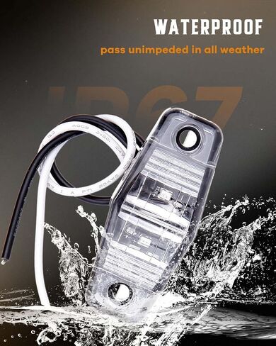 cciyu 4x 2.5 2 LED واضح لين الضوء الأحمر شاحنة مقطورة ضوء الجانب الحاجز ماركر أضواء البيضاوي الأحمر الجانب الحاجز ماركر أضواء مقاوم للماء سطح مختوم شنت لأضواء تحديد التخليص LED الصغيرة in Saudi Arabia
