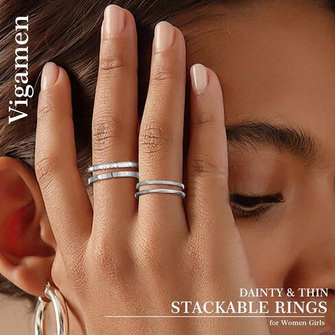 4-Pack 14K Gold Plated Stackable Rings for Women,Cubic Zirconia Simulated Diamond Oura Stack Rings for Oura Ring Gen 4/Oura Ring Gen 3,Dainty Trendy Statement Stacking Rings Set Size 5-10 in Saudi Arabia