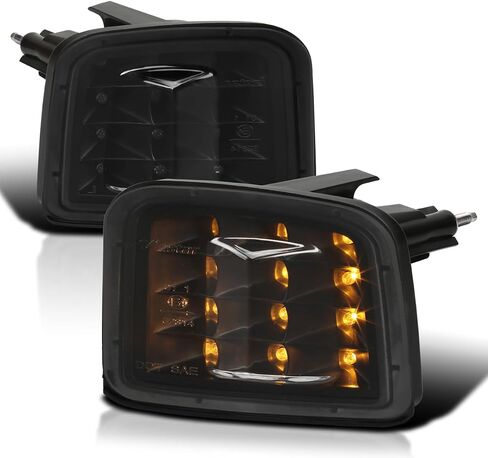 SPEC-D TUNING Black Sequential LED Bumper Lights Compatible with 2015-2021 Subaru Impreza WRX/STI, L+R Pair Assembly in Saudi Arabia