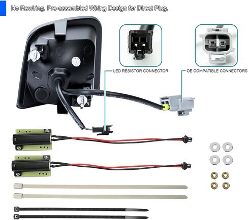 SPEC-D ضبط أضواء LED متسلسلة سوداء متوافقة مع مجموعة زوج 2015-2021 Subaru Impreza WRX/STI، L+R in Kuwait