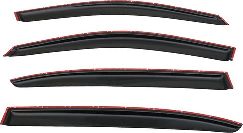 Window Visor Rain Guard Shade Compatible with 13-17 Accord 4DR Sedan, Side Window Vent Deflector, Dark Smoke Tinted, JDM Tape On Slim Style, 14 15 16 17, Mug in Saudi Arabia