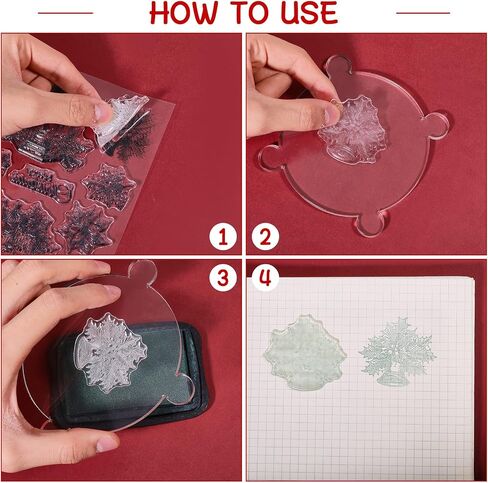 طوابع سيليكون شفافة لخلفية عيد الميلاد من جلوبلاند لصنع بطاقات عيد الميلاد وجرس عيد الميلاد من السيليكون الشفاف وطوابع تزيين شفافة لتزيين سجل القصاصات وألبوم الصور وتزيين المجلات in Saudi Arabia