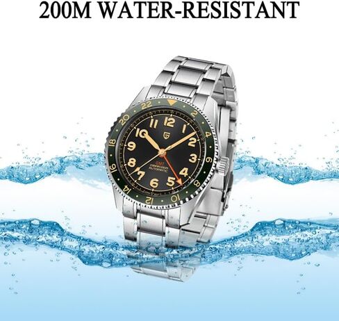Pagani Design Watches for Men Automatic Mechanical GMT Watch Japan NH34 Movement Stainless Steel 40mm Waterproof Diver Business Men's Wrist Watches in Saudi Arabia