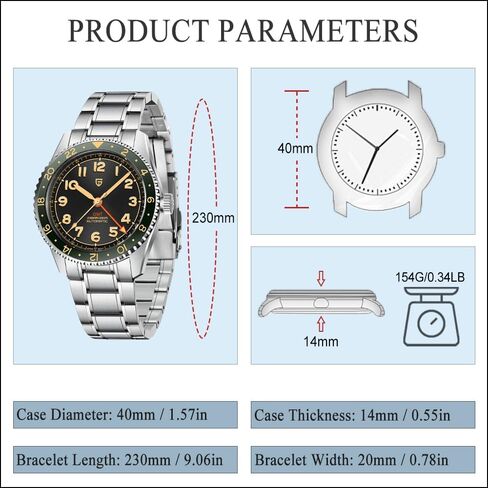 Pagani Design Watches for Men Automatic Mechanical GMT Watch Japan NH34 Movement Stainless Steel 40mm Waterproof Diver Business Men's Wrist Watches in Saudi Arabia