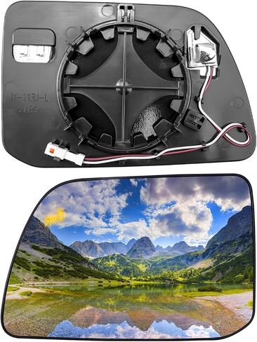 Left Driver Side Mirror Replacement Fit for Ford Edge Lincoln MKX 2011-2015, Rear View Mirror Glass with Power Heated & Blind Spot in Saudi Arabia