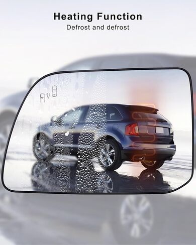 Left Driver Side Mirror Replacement Fit for Ford Edge Lincoln MKX 2011-2015, Rear View Mirror Glass with Power Heated & Blind Spot in Saudi Arabia