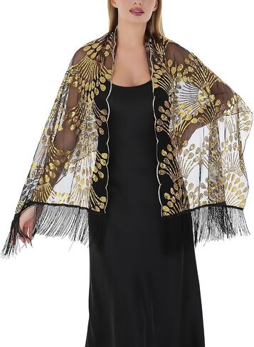 Shawls and Wraps for Evening Dresses Sparkly Butterfly Sequin Sheer Shawl Wraps for Women Wedding Gifts in Saudi Arabia
