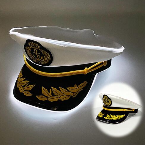 Cotton LED Lighted Hat With Captain Embroidery For Stylish Nighttime Fun And Fashionable LED Hat in Saudi Arabia