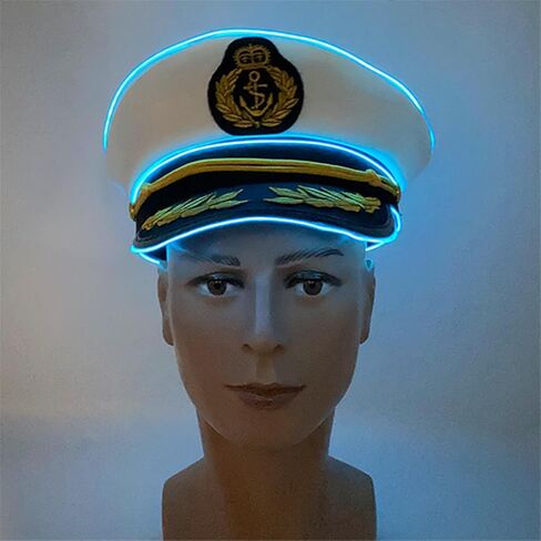Cotton LED Lighted Hat With Captain Embroidery For Stylish Nighttime Fun And Fashionable LED Hat in Saudi Arabia