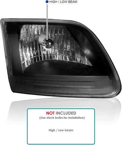 SPEC-D TUNING Black Headlights + Corner Lights Compatible with 1997-2003 Ford F-150/97-02 Expedition Head Lights Lamps Assembly L+R Pair in Saudi Arabia