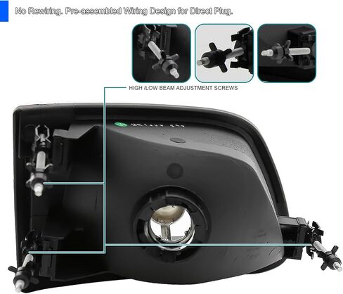 SPEC-D TUNING Black Headlights + Corner Lights Compatible with 1997-2003 Ford F-150/97-02 Expedition Head Lights Lamps Assembly L+R Pair in Saudi Arabia