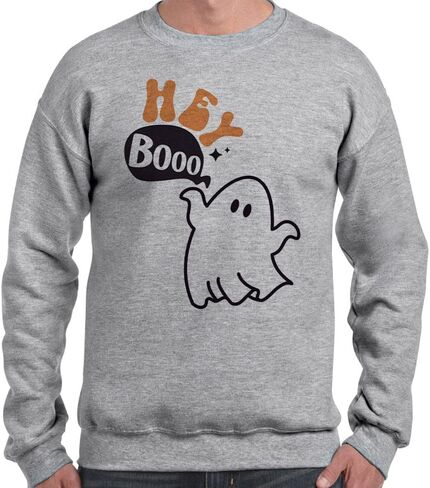 TeesAndTankYou Hey Boo Ghosts Sweatshirt Unisex in Saudi Arabia