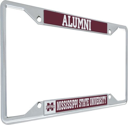 إكسسوارات السيارات من Desert Cactus Mississippi State University Car Accessories إطار لوحة ترخيص معدني وحامل بطاقات للجزء الأمامي أو الخلفي من السيارة (الخريجين) in Saudi Arabia