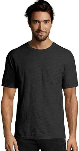 Hanes Men's Pocket T-Shirts 4-Pack Heritage Dyed Short Sleeve Crewneck in Saudi Arabia